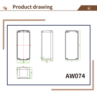 Boîtier de Jonction Amplificateur Antiseptique en Aluminium Étanche IP67 Everest AW074, Armoire d'Alimentation Certifiée RoHS