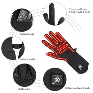 Chauffe-gants chauffants rechargeables les plus minces à écran tactile doublures de gants de motoneige chauffantes électriques pour hommes femmes
