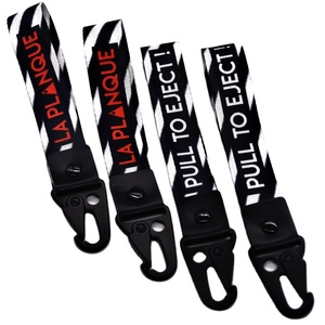 Custom Logo Sublimation Printed Lanyard Carabiner Keychain Holder Promotional Short Keychain Eagle Hook Classic Animal Zinc