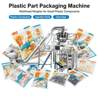 Machine d'emballage verticale automatique VFFS pour petites pièces en plastique, fixations, clous, vis, boulons, écrous, joints, boutons et accessoires de quincaillerie