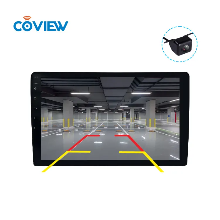 Coview-reproductor multimedia con pantalla táctil de 9 pulgadas para coche, autorradio 2 din con Android 10,1, reproductor de Dvd, MP5, Android