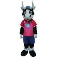 Costumes de mascotte d'athlète en peluche marron personnalisés pour Halloween, avec T-shirt rouge et logos gratuits pour adultes