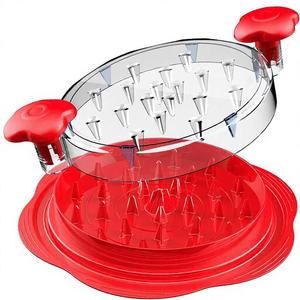 Outil de déchiquetage de poitrine de poulet en plastique de grande taille avec brosse à torsion et fourchette - Hachoir à viande écologique - Product Image 1