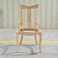 Cadre de chaise en bois non fini de style français Cadre de salle à manger en bois pour meubles en bois massif