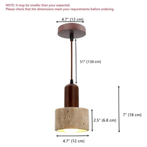 Japanese Wabi Sabi Style Pendant Light Round Led Chandelier 12x18cm For Hotels And Guesthouses - Product Image 5