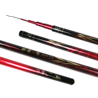 Canne à pêche télescopique en carbone Taldraco Lite 6,3m 7,2m 7,5m 8,1m - Action rapide, conception multi-sections pour la pêche au poisson-chat et à la perche en eau douce