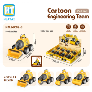 HTL <span class=keywords><strong>Mini</strong></span> Press and Go, Juego de Juguetes de Construcción de Dibujos Animados y Carro Espacial, Plástico ABS, Juguete Educativo de Fricción para Niños - Product Image 5
