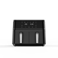 Friteuse à air double 10L en gros, multifonctionnelle, grande capacité, pour usage domestique et commercial