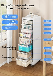 Armoires de classement mobiles modernes en <span class=keywords><strong>plastique</strong></span> et étagères à dossiers avec <span class=keywords><strong>tiroirs</strong></span> à bande transparente pour le bureau et la maison - Product Image 6
