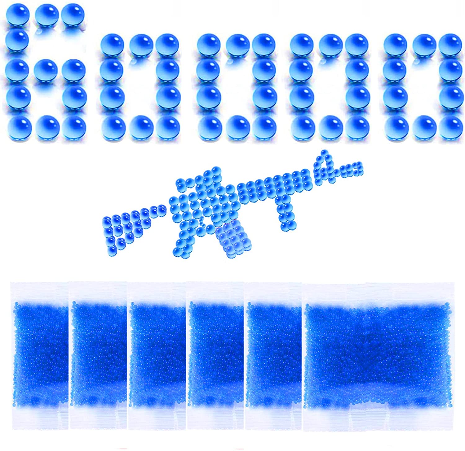 7-8 мм 5000/упаковка, пули для бластера с гелевыми шариками