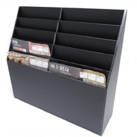 Porte-brochures en acrylique noir de bureau Porte-brochures Porte-brochures en acrylique
