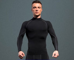 <span class=keywords><strong>Maglia</strong></span> a Compressione Sportiva con Collo Alto, Manica Lunga, per Uomo, Base <span class=keywords><strong>Termica</strong></span> per Allenamento - Product Image 2