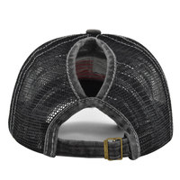 Casquette Trucker en Coton Lavé OEM avec Design Vieilli et Patch Drapeau Américain Personnalisé pour Grossistes – Usine BSCI, Faible MOQ, Prix Compétitif