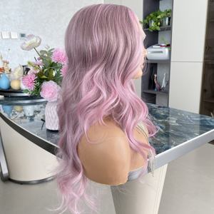 Perruque synthétique longue à ondulations lâches de haute qualité, résistante à la chaleur, bouclée, avec dentelle frontale 13x4 pour femmes, idéale pour les fêtes - Product Image 4