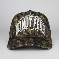 Gorra de Béisbol Camuflada de Alta Calidad con 5 Paneles, Impresión Digital por Sublimación Estilo Real Tree y Logotipo Personalizado Bordado