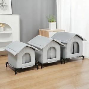 Maison chauffée pour <span class=keywords><strong>chat</strong></span> d'extérieur, <span class=keywords><strong>abri</strong></span> pour <span class=keywords><strong>chat</strong></span> isolé en hiver, imperméable, avec fond surélevé et coussin chauffant pour chats errants et chats sauvages - Product Image 4