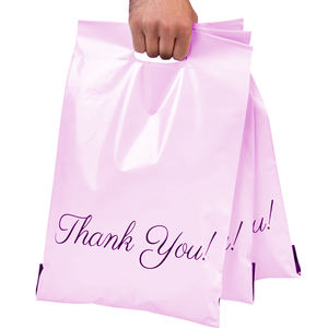 Bolsa de Correo de PE Reciclable con Diseño Personalizado, Bolsa de Envío Compostable para Ropa con Asa, Bolsa de Poliéster con Asa y Logotipo Personalizado - Product Image 1