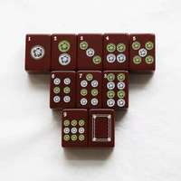 Juego de Mahjong Americano con Temática de Chocolate, Fichas de Mahjong Acrílicas Personalizadas de Una Sola Capa para Viajes, Entretenimiento en el Hogar con Dados