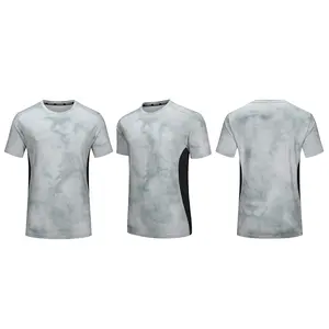 Custom Print Quick Drying Men's T-Shirt Camo Men Tight Training Fitness Running Short Sleeved Sportswear T-shirt Gym