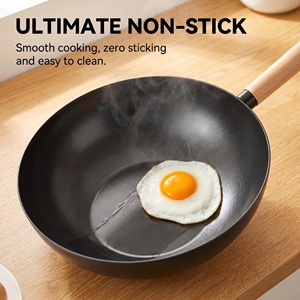 Sartén antiadherente Woks hecha a mano tradicional <span class=keywords><strong>China</strong></span> <span class=keywords><strong>de</strong></span> gran oferta, sartén Wok <span class=keywords><strong>de</strong></span> <span class=keywords><strong>cocina</strong></span> <span class=keywords><strong>de</strong></span> acero al carbono <span class=keywords><strong>de</strong></span> 30cm y 32cm - Product Image 4
