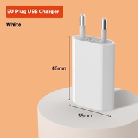 Adaptateur d'alimentation USB de voyage 5V 1A 5W, chargeur mural pour téléphone portable et ordinateur portable, chargeur rapide QC4.0, OVP OTP, prise US EU UK