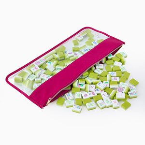 4 người chơi tùy chỉnh lớp mỹ mAh Jong gạch ánh sáng màu xanh lá cây Mạt chược Acrylic mahjongg bộ mỹ - Product Image 6