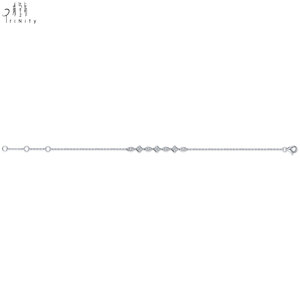 เครื่องประดับคุณภาพสูงขายส่ง สร้อยข้อมือทองคำขาว 18K แท้ ประดับเพชรแท้ธรรมชาติ สร้อยข้อมือปรับขนาดได้สำหรับผู้หญิง สวมใส่ได้ทุกวัน - Product Image 3