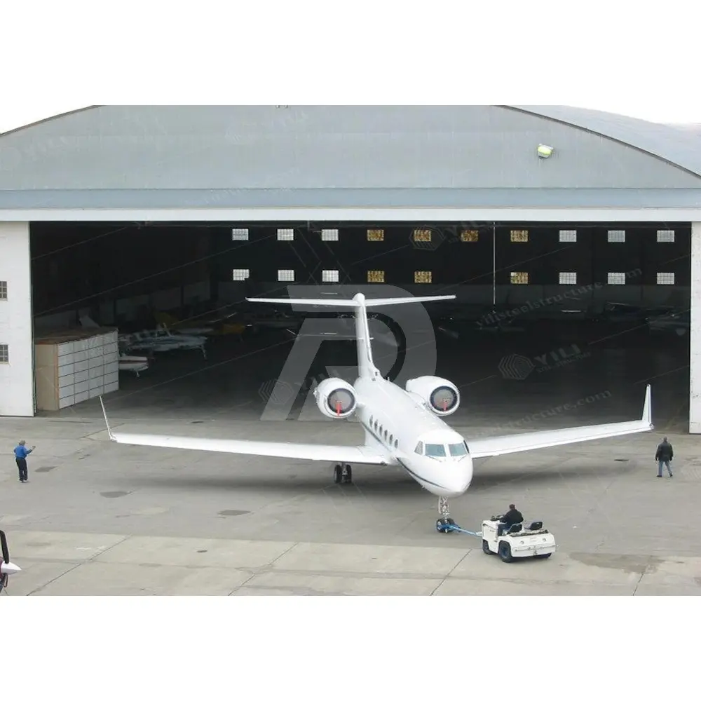 Conception de hangar d'avion préfabriqué structure en acier hangar métallique construction de bâtiments en métal vente internationale
