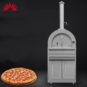 Four à pizza à Double porte en acier inoxydable, pour BBQ au bois, four à fruits et à charbon de bois d'extérieur, cour intérieure