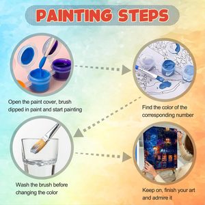 Kit <span class=keywords><strong>di</strong></span> Pittura su Tela Acrilica Fai-da-Te per Adulti SONGWOO Street Bookstore, Regalo per Decorazione Murale, 40X50 CM, Set <span class=keywords><strong>di</strong></span> Pittura a Numeri - Product Image 4