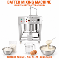 Mélangeur de pâte 100L à double enveloppe avec pompe de décharge en acier inoxydable pour ligne de panification tempura