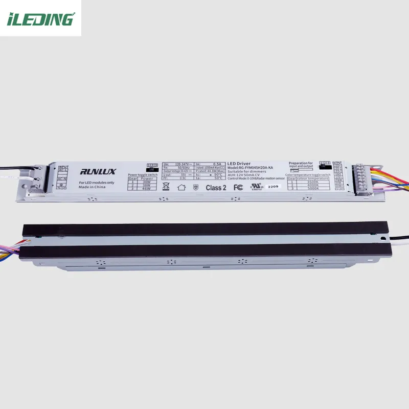 Strip Led pencahayaan saluran perumahan ekstrusi dengan penutup PC Endcaps klip LED magnetik lampu Strip