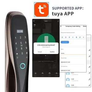 Glomarket Smart Digitaal Vingerafdrukslot Automatisch Biometrisch Slot Wifi Tuya App Controle Huisbeveiliging Deurslot