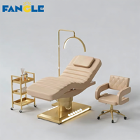 Table de massage électrique complète moderne rose doré pour spa médical, salon de beauté, traitement esthétique, lit de beauté cosmétique pour les cils