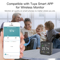 Détecteur de CO2 intelligent WiFi Tuya 3 en 1, détecteur de dioxyde de carbone, moniteur de qualité de l'air, testeur d'humidité et de température de l'air