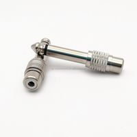 Adaptateur Jack Audio Stéréo Plaqué Or 6,35 mm (1/4) Mâle vers 3,5 mm (1/8) Femelle pour Câble Auxiliaire, Amplificateur de Guitare, Casque