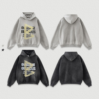 Sudadera con Capucha de Invierno para Hombre, Estilo Vintage, Lavado Ácido, de Alta Calidad, con Estampado DTG Personalizado, Corte Holgado y Oversize