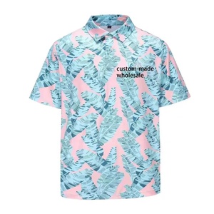 High Quality Custom Sublimation Brand Logo Print Comfortable 4 Way Stretch Outdoor Sports Men's Polyester Elastane Polo Shirts