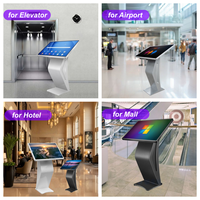 Nuevo Kiosco con Pantalla Táctil 2026, Señalización Digital LCD 4K FHD, Base en Forma de K, 43/50/55 Pulgadas, Android/Windows, para Centros Comerciales
