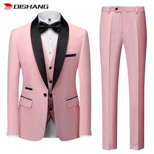 Trajes <span class=keywords><strong>de</strong></span> <span class=keywords><strong>hombre</strong></span> <span class=keywords><strong>de</strong></span> 3 piezas solapa en pico un botón novio graduación boda <span class=keywords><strong>Terno</strong></span> masculino Slim Fit hombres trajes Blazer chaqueta + pantalón + <span class=keywords><strong>chaleco</strong></span> - Product Image 5