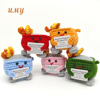 Doux en vrac peluche tricot fait à la main en peluche Amigurumi Positive Crochet animaux positivité poupée oeuf jouet