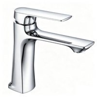 Robinet mélangeur moderne monocommande gris anthracite brossé pour lavabo de salle de bain, élégant robinet de lavabo pour salles de bain résidentielles et hôtelières