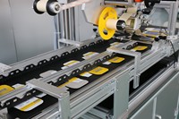 Machine d'étiquetage de vêtements à moteur électrique haute vitesse SKILT, applicateur d'étiquettes, fabricant d'étiqueteuses