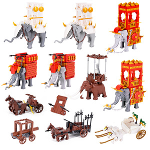 Moc <span class=keywords><strong>Mini</strong></span> Xây Dựng Khối Giáo Dục Đồ Chơi Cổ Voi Thời Trung Cổ Xe Cỗ Xe Người Lính Con Số Nhựa Con Số Cho Đóng Hộp - Product Image 1