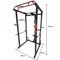 Rack de Squat Smith de Qualité Commerciale, Cage de Musculation Multifonctionnelle pour Entraînement de Force à Domicile/En Salle de Sport