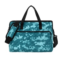 Sacoche pour ordinateur portable 15-16 pouces, fine et légère, personnalisable, sac messager et bandoulière avec compartiment rembourré et sangle pour trolley