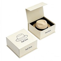 Boîte d'emballage robuste, luxueuse, recyclable, personnalisable, en gros, pour chapeau, casquette de baseball, ceinture, écharpe, vêtements, costume, jupe, coffret cadeau