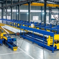 Table de refroidissement pour extrusion d'aluminium 1650T, 65KW, 380V, avec ligne de convoyage PLC et dérouleur de profilés