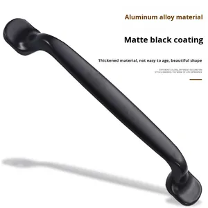 <strong>Modern</strong> American Style <strong>Black</strong> Aluminum Alloy Durable 30mm Height Model BYF-A-64 Furniture Handle <strong>Knob</strong> for Living Room Cabinet - Product Image 4