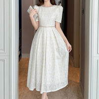 ZYHT 40560 été mode en gros dentelle robe de mariée à manches courtes élégant une ligne robe blanc perlé Maxi robe femmes